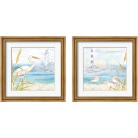 Framed 'By the Seashore 2 Piece Framed Art Print Set' border=