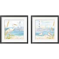Framed 'By the Seashore 2 Piece Framed Art Print Set' border=