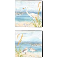 Framed 'By the Seashore 2 Piece Canvas Print Set' border=