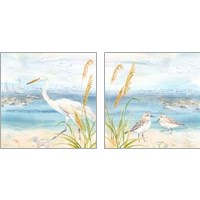 Framed 'By the Seashore 2 Piece Art Print Set' border=