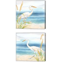 Framed 'By the Seashore 2 Piece Canvas Print Set' border=