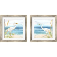 Framed 'By the Seashore 2 Piece Framed Art Print Set' border=