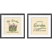 Framed 'In My Garden 2 Piece Framed Art Print Set' border=