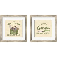 Framed 'In My Garden 2 Piece Framed Art Print Set' border=