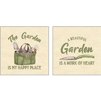 Framed 'In My Garden 2 Piece Art Print Set' border=