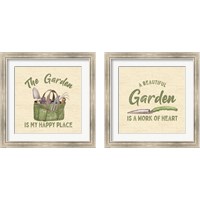 Framed 'In My Garden 2 Piece Framed Art Print Set' border=