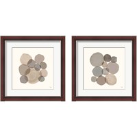 Framed 'Stone Echoes neutral 2 Piece Framed Art Print Set' border=