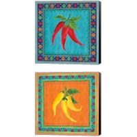 Framed 'Mucho Caliente 2 Piece Canvas Print Set' border=