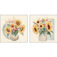 Framed Sunflower Season 2 Piece Art Print Set