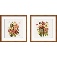 Framed 'Vintage Petals 2 Piece Framed Art Print Set' border=