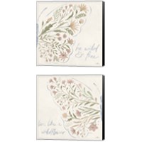 Framed 'Wildflower Vibes 2 Piece Canvas Print Set' border=