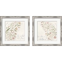 Framed 'Wildflower Vibes 2 Piece Framed Art Print Set' border=