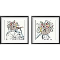 Framed 'Farmhouse Flea Market Bike 2 Piece Framed Art Print Set' border=