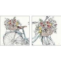 Framed 'Farmhouse Flea Market Bike 2 Piece Art Print Set' border=