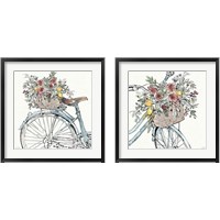 Framed 'Farmhouse Flea Market Bike 2 Piece Framed Art Print Set' border=