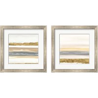 Framed 'Gold and Gray Sand 2 Piece Framed Art Print Set' border=