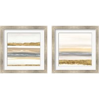 Framed Gold and Gray Sand 2 Piece Framed Art Print Set