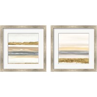 Framed Gold and Gray Sand 2 Piece Framed Art Print Set