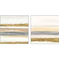 Framed Gold and Gray Sand 2 Piece Art Print Set