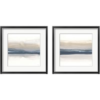 Framed Tonal Blue Gray 2 Piece Framed Art Print Set