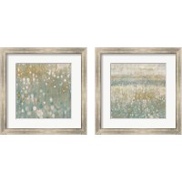 Framed 'Rain Abstract Neutral 2 Piece Framed Art Print Set' border=