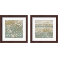 Framed 'Rain Abstract Neutral 2 Piece Framed Art Print Set' border=