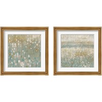 Framed 'Rain Abstract Neutral 2 Piece Framed Art Print Set' border=