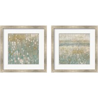 Framed Rain Abstract Neutral 2 Piece Framed Art Print Set