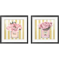Framed 'Floral Perfume 2 Piece Framed Art Print Set' border=