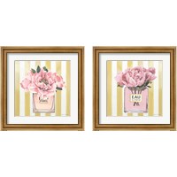 Framed 'Floral Perfume 2 Piece Framed Art Print Set' border=