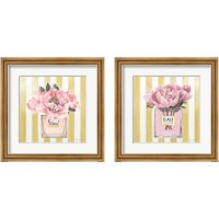 Framed 'Floral Perfume 2 Piece Framed Art Print Set' border=