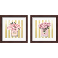 Framed 'Floral Perfume 2 Piece Framed Art Print Set' border=