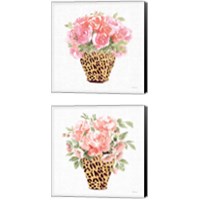 Framed 'Luxe Bouquet 2 Piece Canvas Print Set' border=