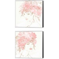 Framed 'Floral Figures 2 Piece Canvas Print Set' border=