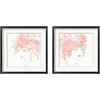 Framed 'Floral Figures 2 Piece Framed Art Print Set' border=