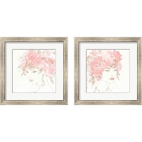 Framed Floral Figures 2 Piece Framed Art Print Set