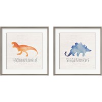 Framed 'Dinosaur 2 Piece Framed Art Print Set' border=