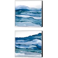 Framed 'Blue Grayscape 2 Piece Canvas Print Set' border=