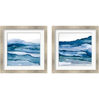 Framed 'Blue Grayscape 2 Piece Framed Art Print Set' border=