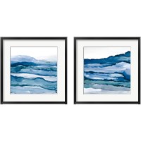 Framed 'Blue Grayscape 2 Piece Framed Art Print Set' border=