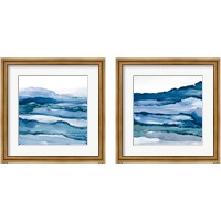 Framed 'Blue Grayscape 2 Piece Framed Art Print Set' border=