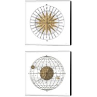 Framed 'Solar Globe 2 Piece Canvas Print Set' border=