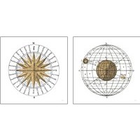 Framed 'Solar Globe 2 Piece Art Print Set' border=