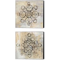 Framed Neutral Mandala 2 Piece Canvas Print Set