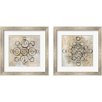 Framed 'Neutral Mandala 2 Piece Framed Art Print Set' border=