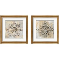 Framed Neutral Mandala 2 Piece Framed Art Print Set