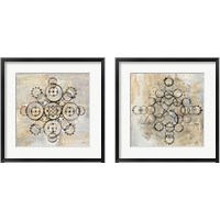 Framed Neutral Mandala 2 Piece Framed Art Print Set