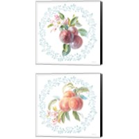 Framed 'Blooming Orchard 2 Piece Canvas Print Set' border=
