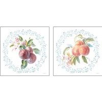 Framed 'Blooming Orchard 2 Piece Art Print Set' border=