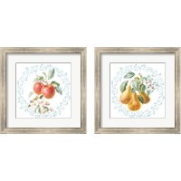 Framed 'Blooming Orchard 2 Piece Framed Art Print Set' border=